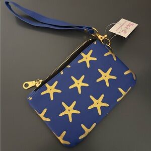 Top It Off Blue Wristlet with Gold Starfish